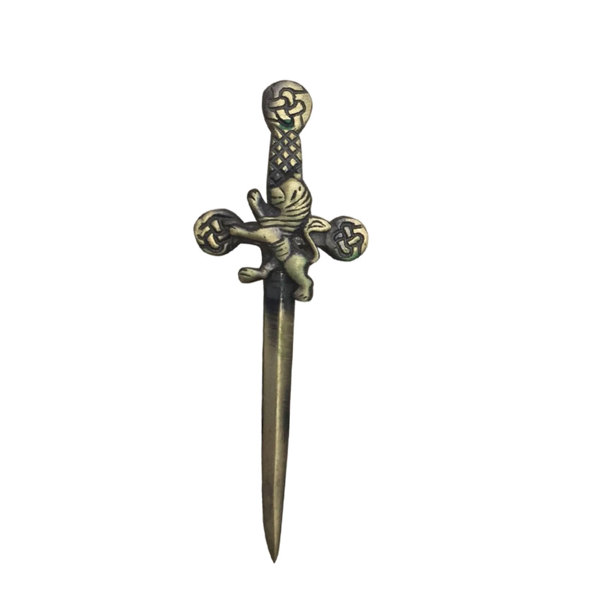 Scottish Lion Rampant Highland Kilts Pin Brass Antique Finish 4"