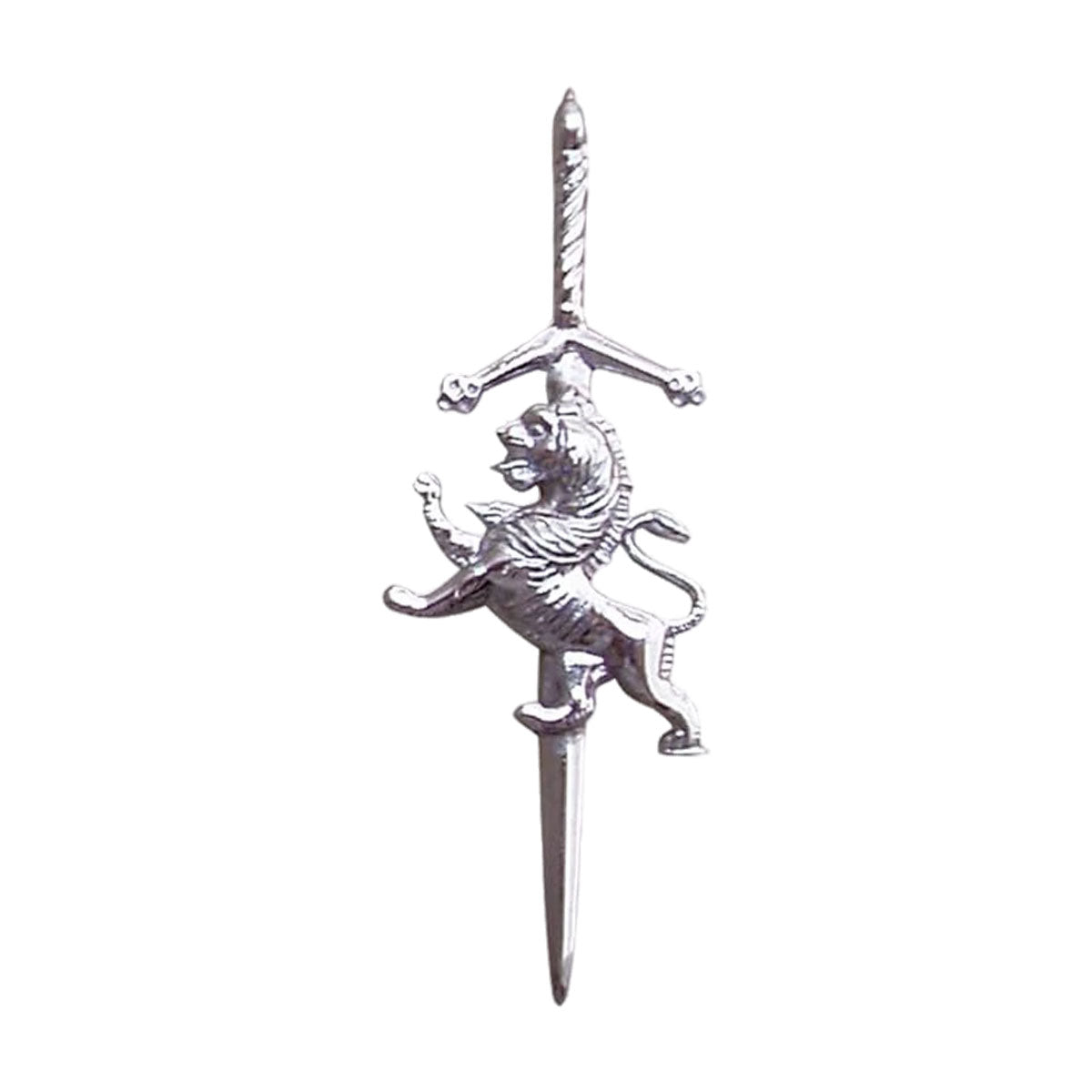 AAR Kilt Pins Scottish Lion Rampant Highland Kilts Pin Brass Antique Chrome Silver Finish 4"
