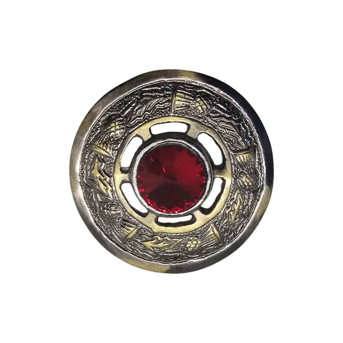 AAR Women's Scottish Celtic Kilt Fly Plaid Brooch Antique Plated in