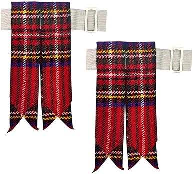 Kilt Flashes with Heavy Buckle & Elastic Adjusters – Multi-Color Options | HAAUR TRADERS Highland Hose Accessories