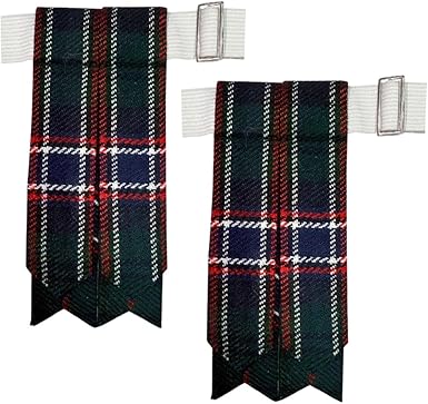 Kilt Flashes with Heavy Buckle & Elastic Adjusters – Multi-Color Options | HAAUR TRADERS Highland Hose Accessories