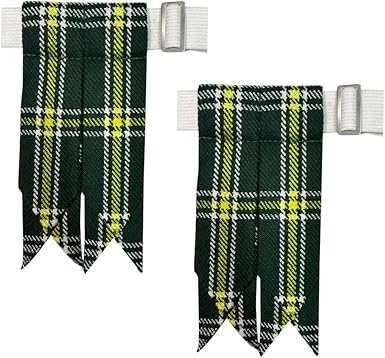Kilt Flashes with Heavy Buckle & Elastic Adjusters – Multi-Color Options | HAAUR TRADERS Highland Hose Accessories