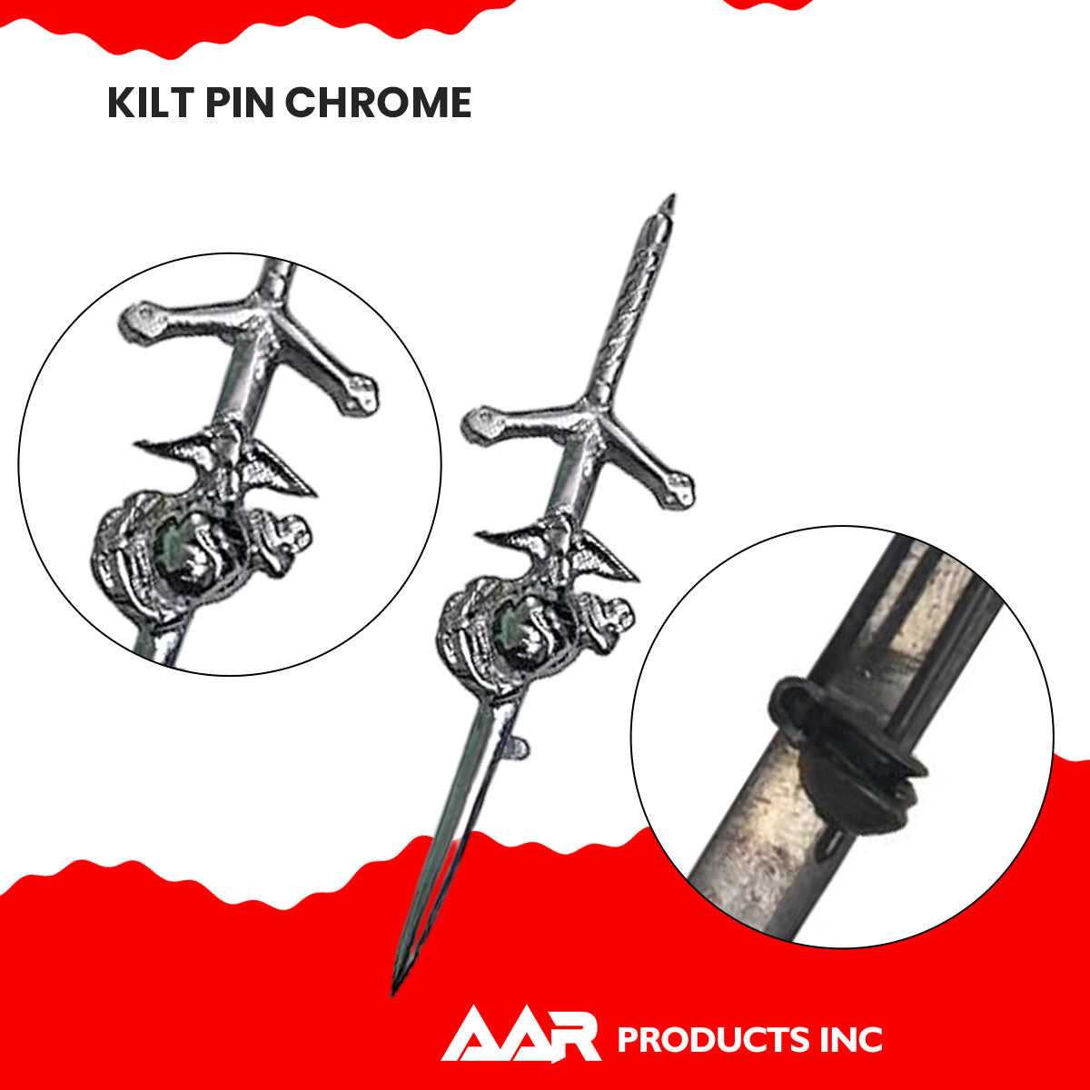 Kilt Pins Scottish US Marine Kilts Pin Chrome