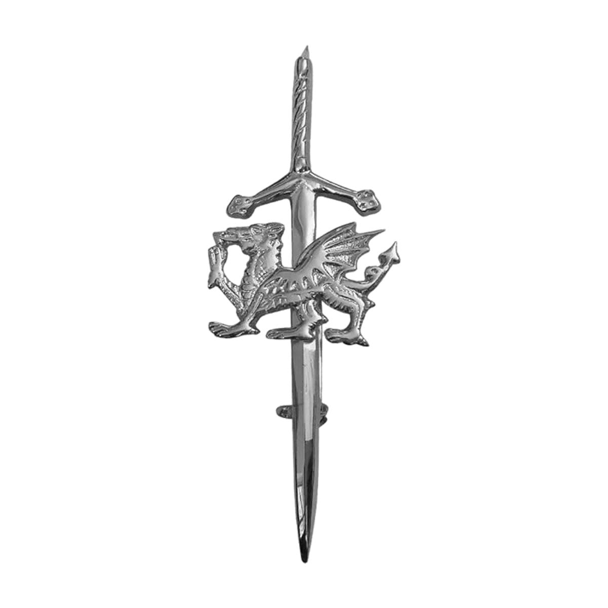 Kilt Pins Scottish Chrome Kilts Pin Welsh Dragon Badge 4"