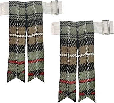 Kilt Flashes with Heavy Buckle & Elastic Adjusters – Multi-Color Options | HAAUR TRADERS Highland Hose Accessories