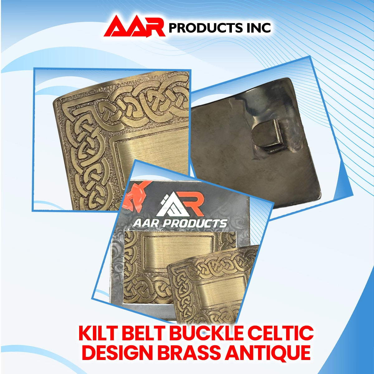 Men’s Celtic Swirl Kilt Belt Buckle Silver / Highland Kilt Buckle Antique Finish