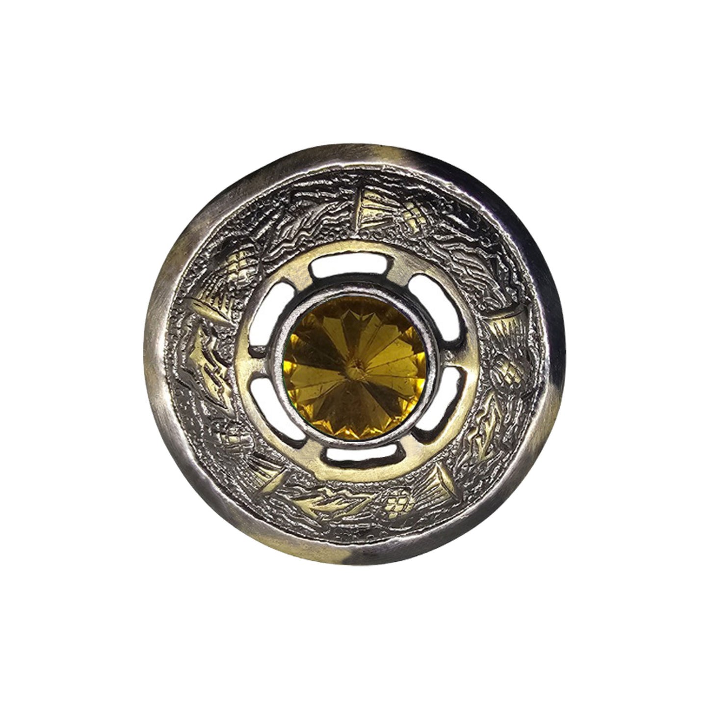 AAR Women's Scottish Celtic Kilt Fly Plaid Brooch Antique Plated in