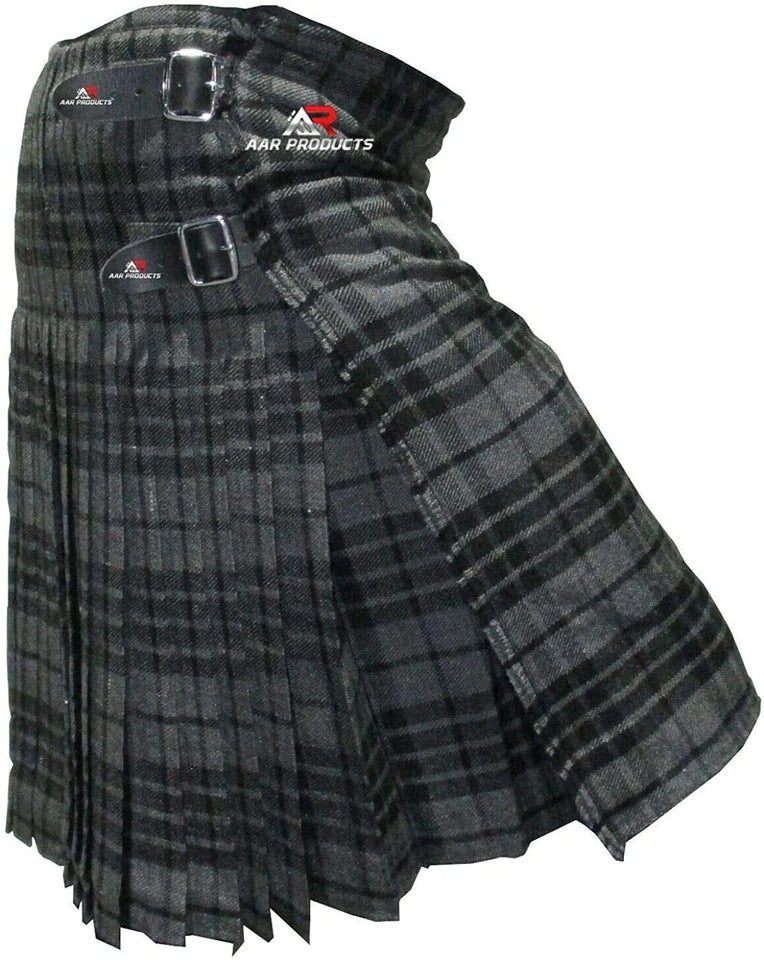 Men’s 6-Yard Scottish Tartan Kilt – Traditional Highland Wear for Formal & Casual Events