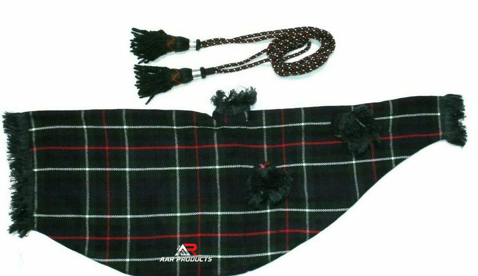 Bagpipe Cover Set with Cord Scottish Highland all Tartans Royal Stewart 30"X12"