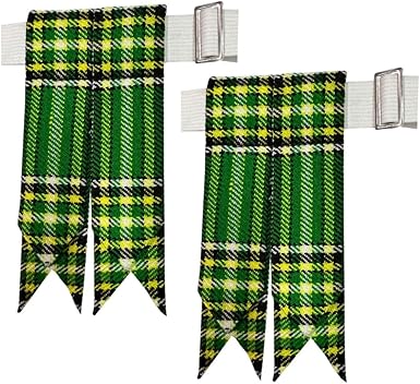 Kilt Flashes with Heavy Buckle & Elastic Adjusters – Multi-Color Options | HAAUR TRADERS Highland Hose Accessories