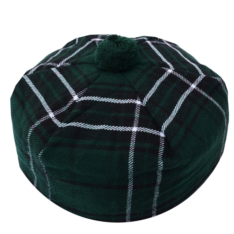 Scottish Tammy O’ Shanter Hat – Traditional Tartan Highland Cap for Men & Women