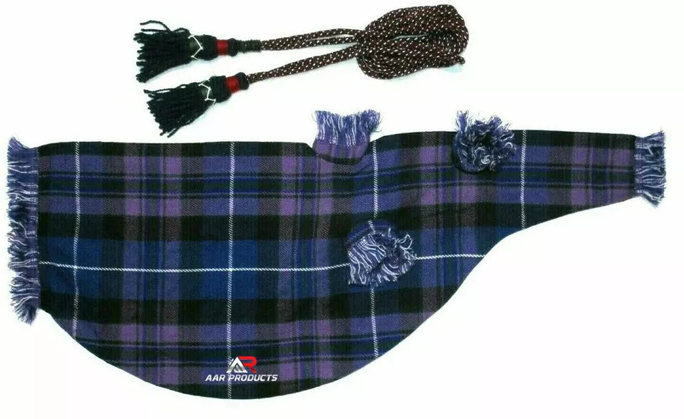 Bagpipe Cover Set with Cord Scottish Highland all Tartans Royal Stewart 30"X12"