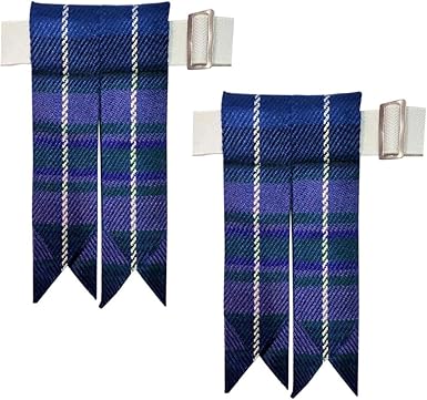 Kilt Flashes with Heavy Buckle & Elastic Adjusters – Multi-Color Options | HAAUR TRADERS Highland Hose Accessories
