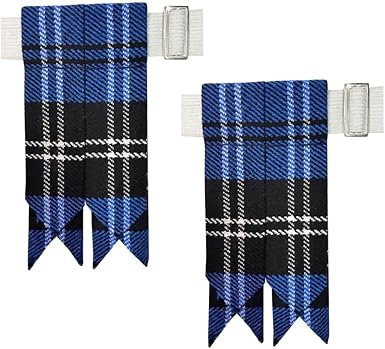 Kilt Flashes with Heavy Buckle & Elastic Adjusters – Multi-Color Options | HAAUR TRADERS Highland Hose Accessories