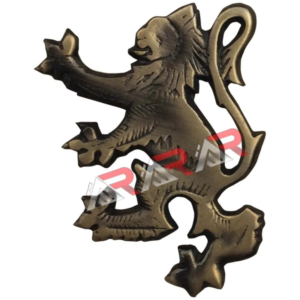 AAR Scottish Lion Rampant Kilt Pin – 4" Antique & Chrome Plated | Highland Kilt Brooch for Traditional Wear