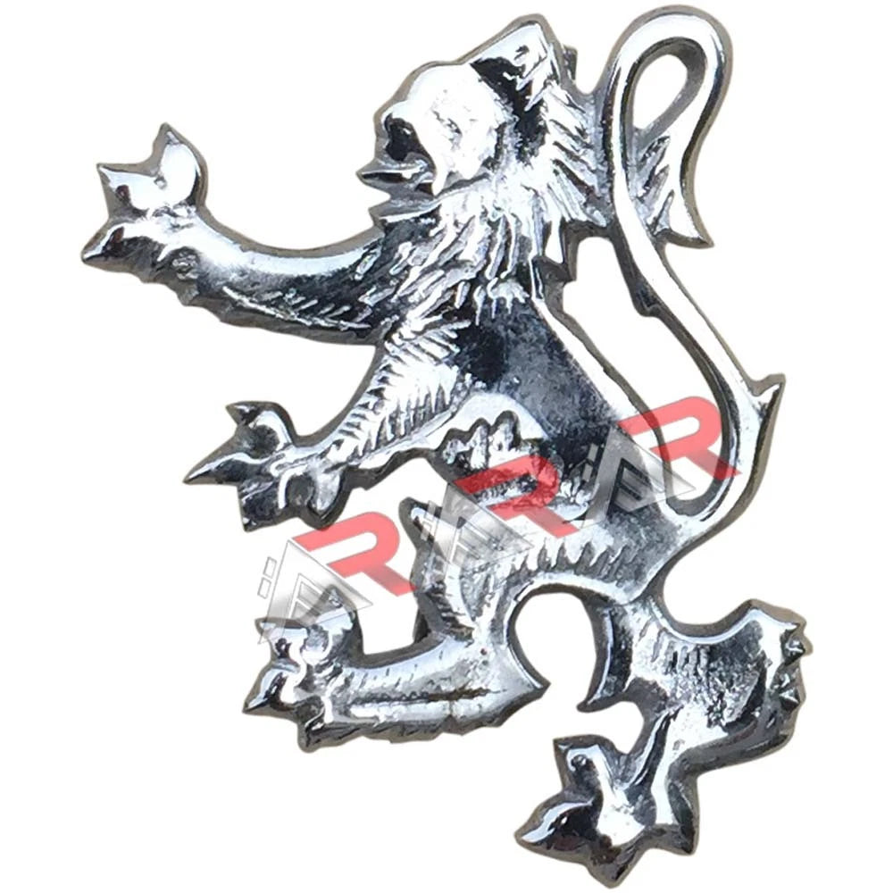 AAR Scottish Lion Rampant Kilt Pin – 4" Antique & Chrome Plated | Highland Kilt Brooch for Traditional Wear