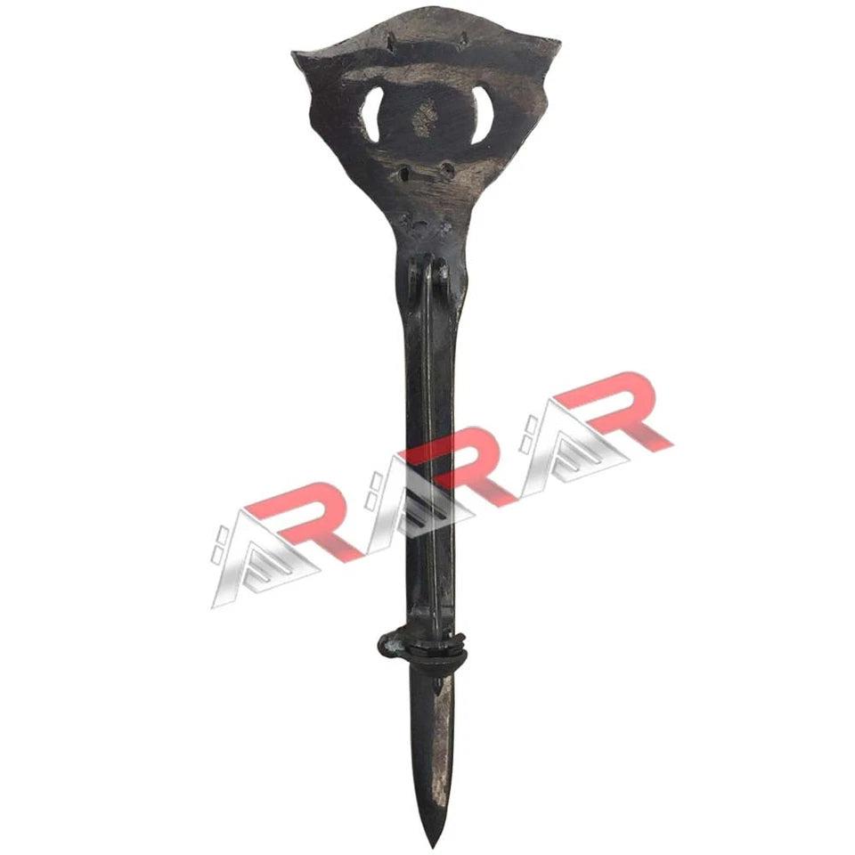 AAR Highland Thistle Kilt Pin – 4" Antique & Chrome Finish | Scottish Celtic Kilt Brooch Accessory