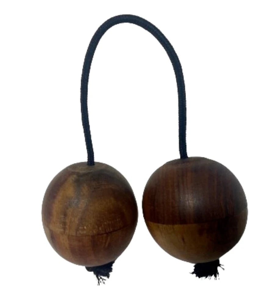 Aslatuas Shaker – Rhythmic Wooden Ball Kashaka Instrument for Kids & Adults – African Hand Percussion Toy
