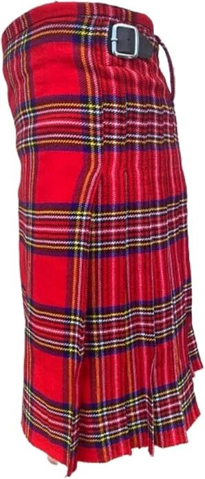Men's Scottish Kilt 3 Pcs Set 13 oz Highland Tartans Fleshes or Kilt Pin