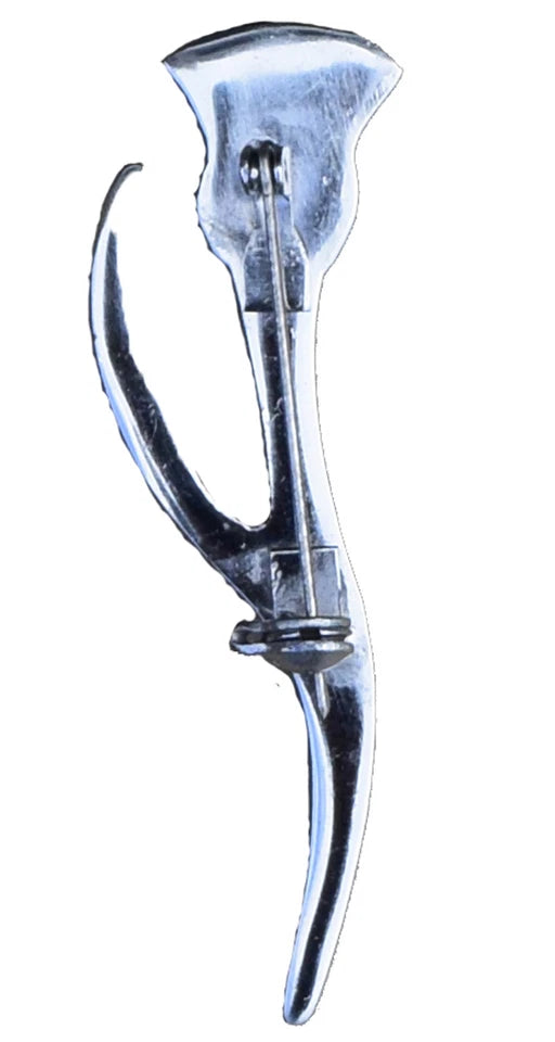 AAR Scottish Thistle Heritage Kilt Pin – 4" Chrome Finish | Highland Dress Pin for Kilts