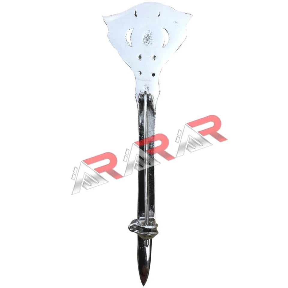 AAR Highland Thistle Kilt Pin – 4" Antique & Chrome Finish | Scottish Celtic Kilt Brooch Accessory