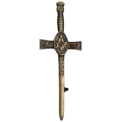 AAR Celtic Sword Kilt Pin Modern Design Antique & Silver Finish