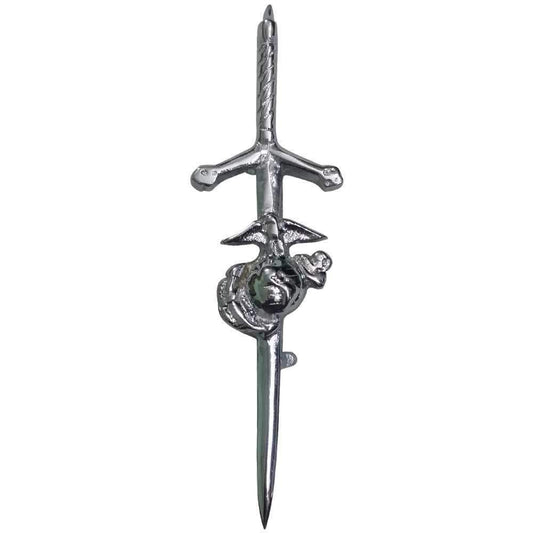 AAR US Marine Corps Kilt Pin with Chrome, Antique & Gold Finish