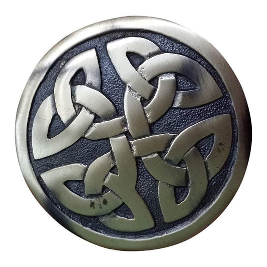 AAR Men,s Scottish Celtic design Kilt Brooch Fly Plaid Antique Finish 2.70" diameter