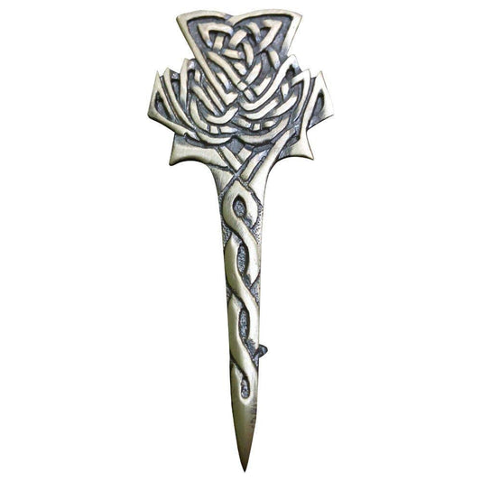 AAR Scottish Big Thistle Celtic Design Kilt Pin