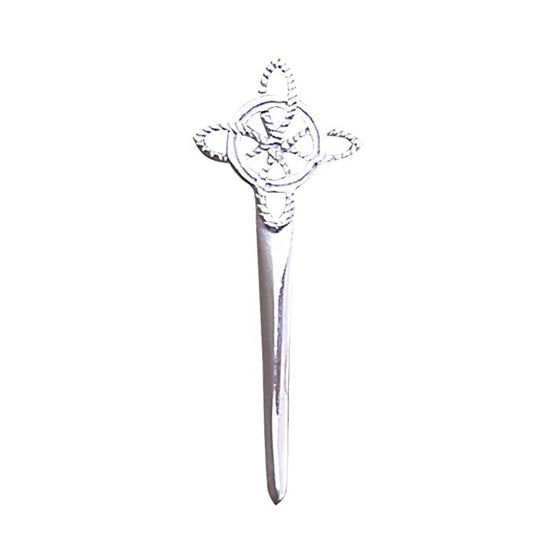 AAR New Celtic Twist Kilt Pin Chrome Plated Scottish Kilt Accessory