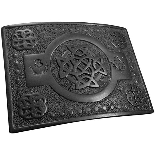 AAR Scottish Highland KILT BELT BUCKLE Celtic Knot T Work Black Finish