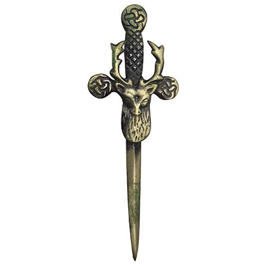AAR Scottish Kilt Pin with Deer Stag Head Badge Highland Kilt Pins