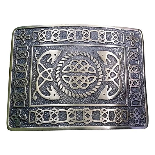 Scottich Kilt Belt Buckle Celtic knot Design Antique finish