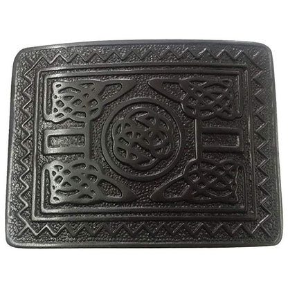 AAR Scottish Highland Swirl Celtic Design Kilt Belt Buckle Jet Black Finish