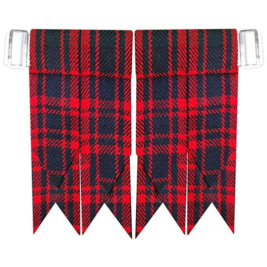 AAR Products Kilt Flashes Heavy Buckle Elastic Adjusters Fit, M D Tartan