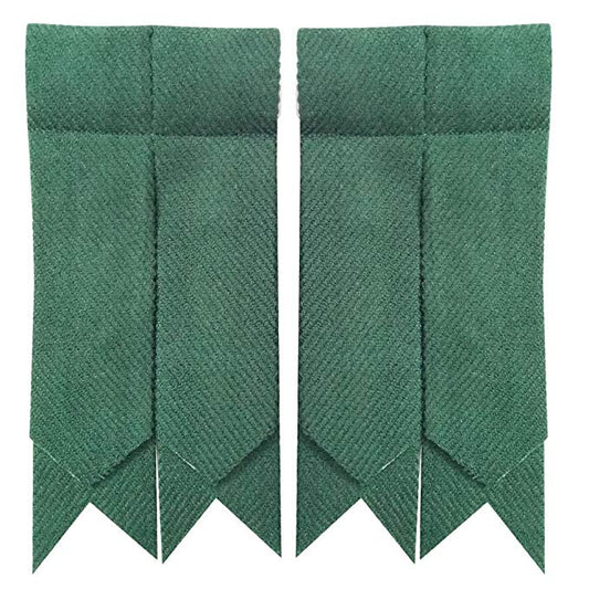 AAR Products Kilt Flashes Heavy Buckle Elastic Adjusters Fit, Plain Green