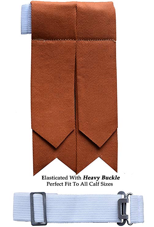 AAR Products Kilt Flashes Heavy Buckle Elastic Adjusters Fit, Saffron