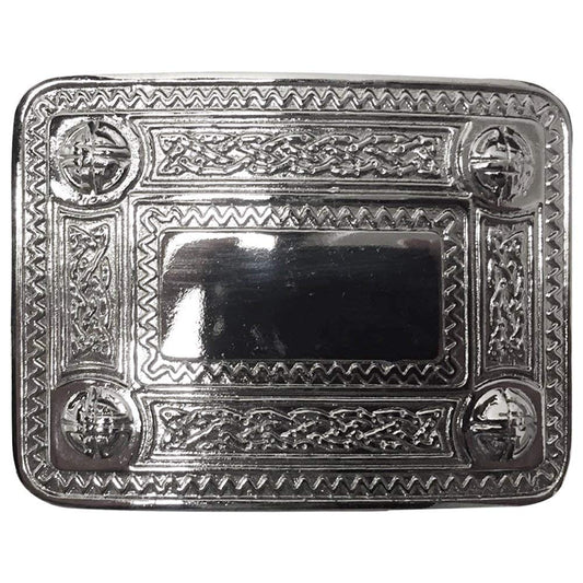 AAR Scottish Kilt Belt Buckle 4 Dome Mirror Design Chrome Kilt Belt Buckles