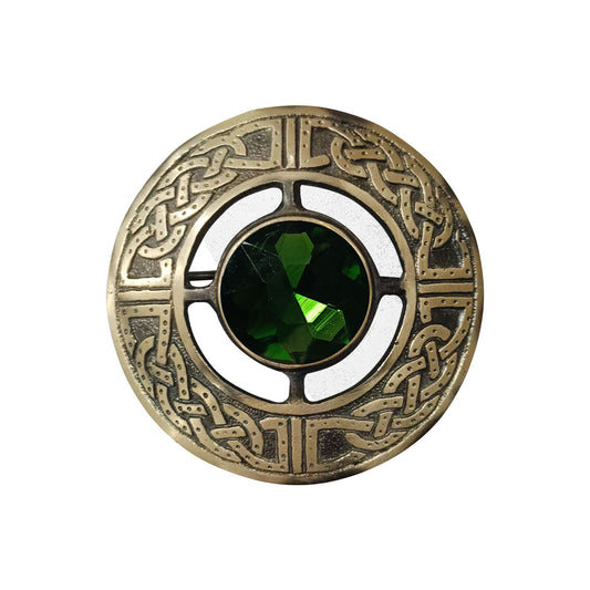 AAR Men's Scottish Celtic Kilt Fly Plaid Brooch Antique Plated in