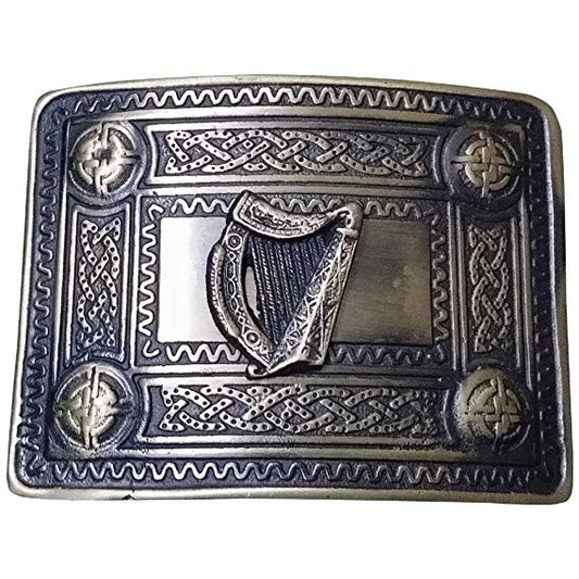 Men’s Celtic Kilt Belt Buckle Irish harp Antique Finish/Kilt Belt Buckle Celtic