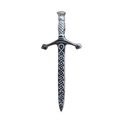 AAR Celtic Kilt Chrome Pins Scottish Thistle Crest Hilt 4"