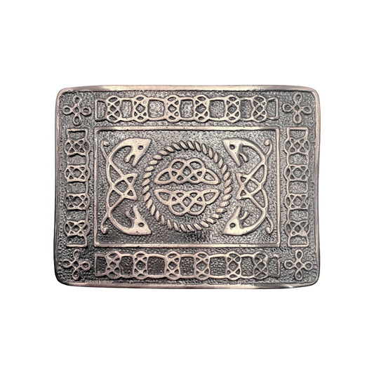 Scottich Kilt Belt Buckle Celtic knot Design Antique finish