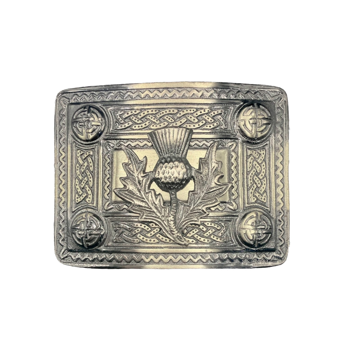 Men’s Celtic Kilt Belt Buckle Thistle Antique Finish / Celtic Kilt Belt Buckle