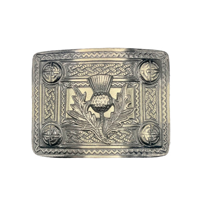 Men’s Celtic Kilt Belt Buckle Thistle Antique Finish / Celtic Kilt Belt Buckle