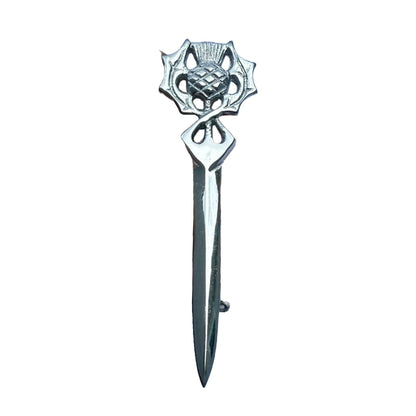 Scottish Kilt Pins Thistle Design Highland Kilt Pin Chrome Finish Brass