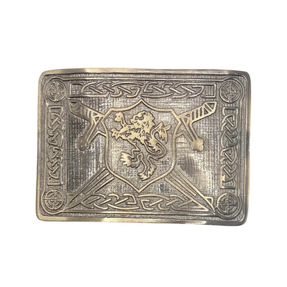 AAR Men Scottish Kilt Belt Buckle Rampant Lion Antique Finish Kilt Pin Socks