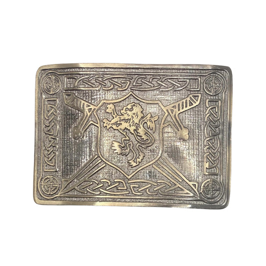 AAR Men Scottish Kilt Belt Buckle Rampant Lion Antique Finish Kilt Pin Socks