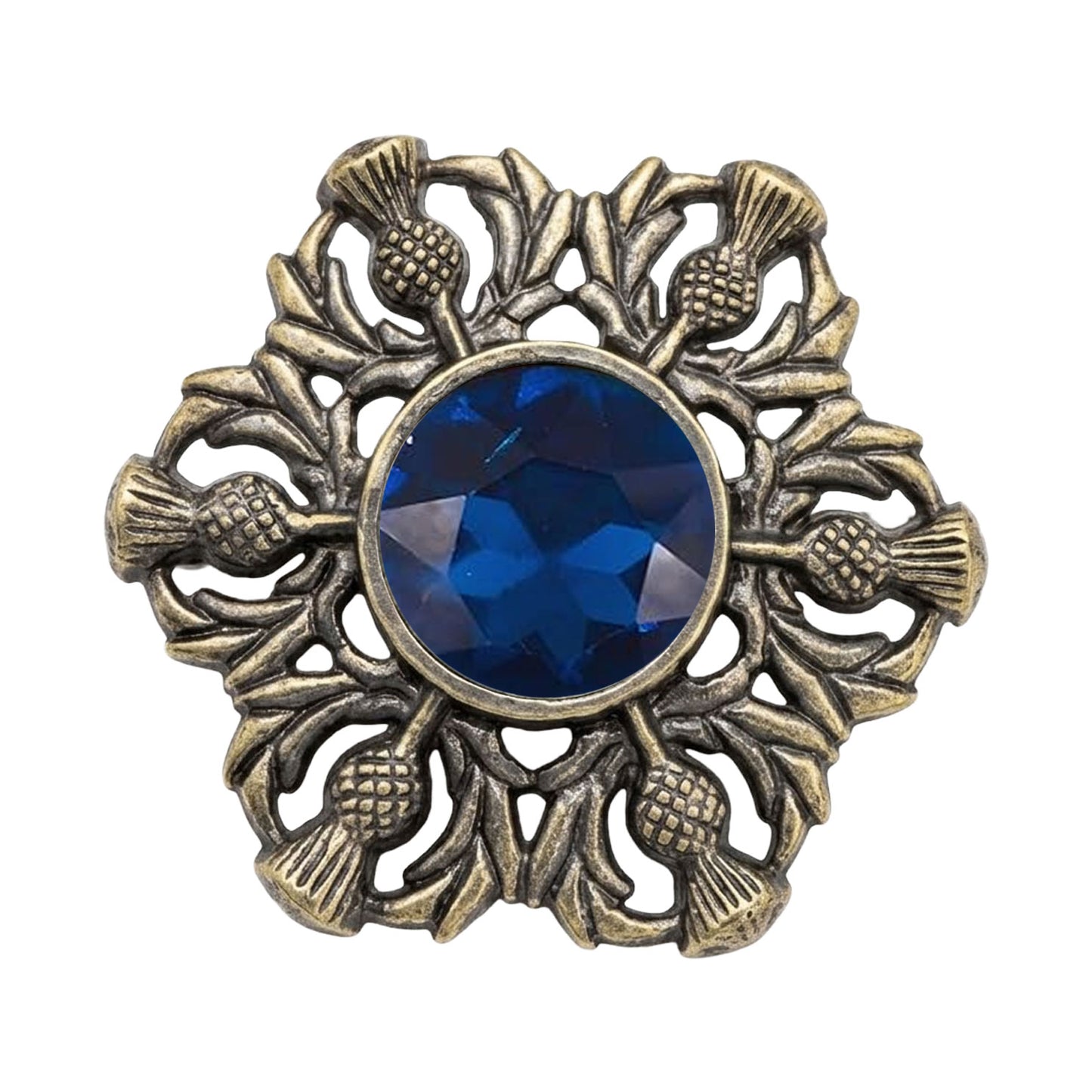 Scottish Celtic Thistle Fly Plaid Brooch Antique