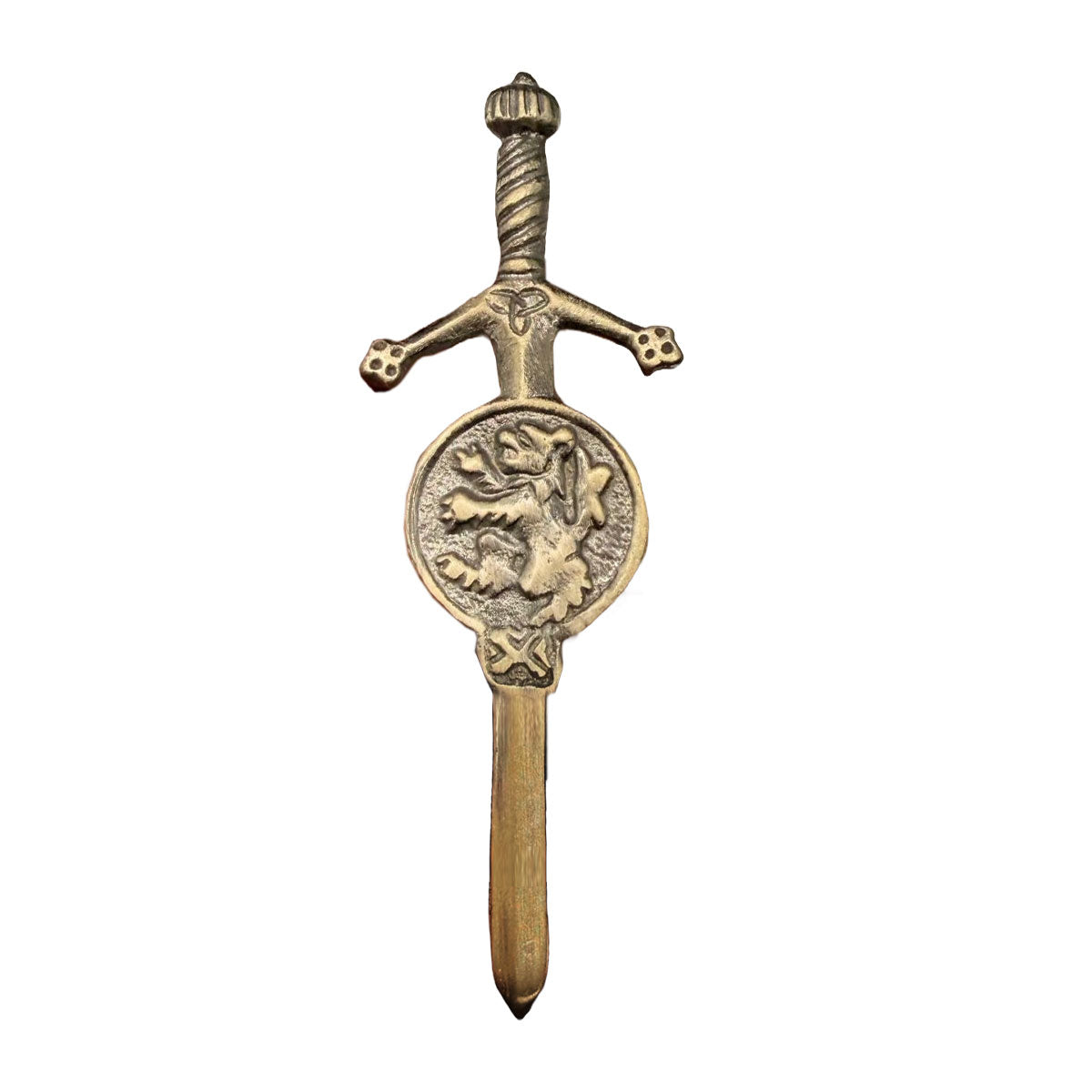Brand New Kilt Pin with Rampant Lion Badge Antique Finish