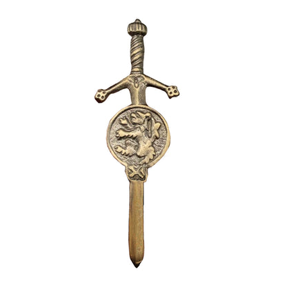 Brand New Kilt Pin with Rampant Lion Badge Antique Finish